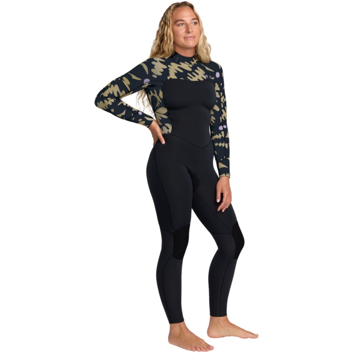 2025 Roxy Womens Swell Natural 4/3mm Back Zip Wetsuit 26BW213512 - Black Floral